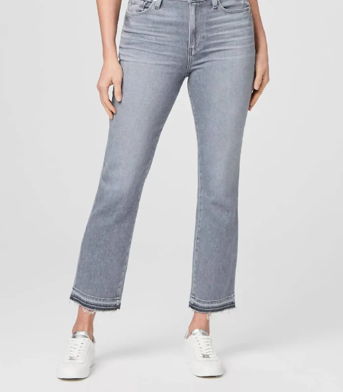 Cindy Crop High Rise Straight Jean In Faded Pavement Fashionable Slouchy Fit Jeans