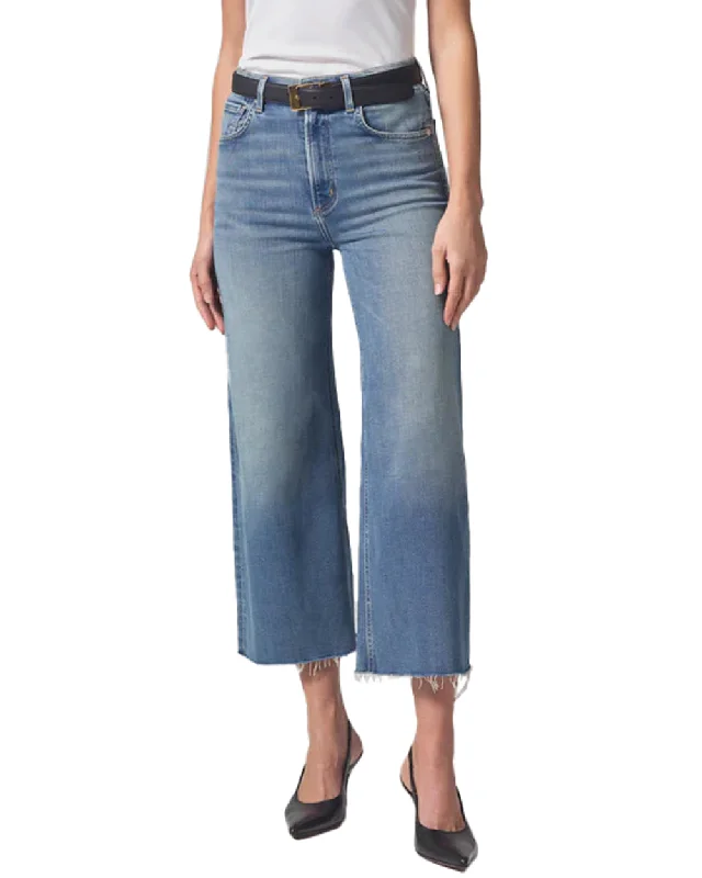 Lyra Wide Leg Crop Jean in Abliss Trendy Plus Size Jeans