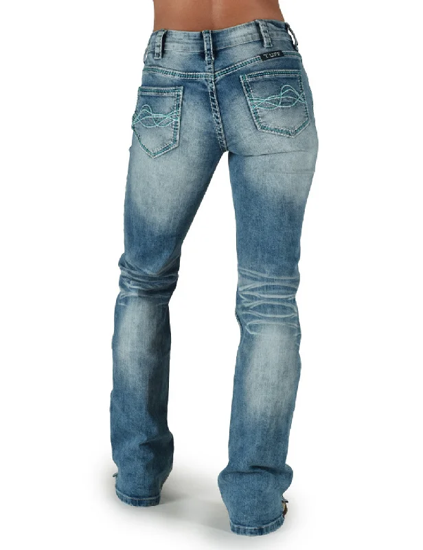 Cowgirl Tuff Don't Fence Me In Turquoise Mid Rise Jean -Don't Fence Me In Turquoise Trendy Low-Rise Bootcut Jeans Cowgirl Tuff Don't Fence Me In Turquoise Mid Rise Jean -Don't Fence Me In Turquoise Trendy Low-Rise Bootcut Jeans