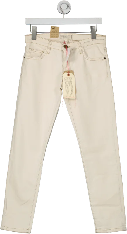 Current/Elliott Cream The Fling Slim Boyfriend Jeans BNWT W23 Comfortable Full-Length Denim Jeans Current/Elliott Cream The Fling Slim Boyfriend Jeans BNWT W23 Comfortable Full-Length Denim Jeans