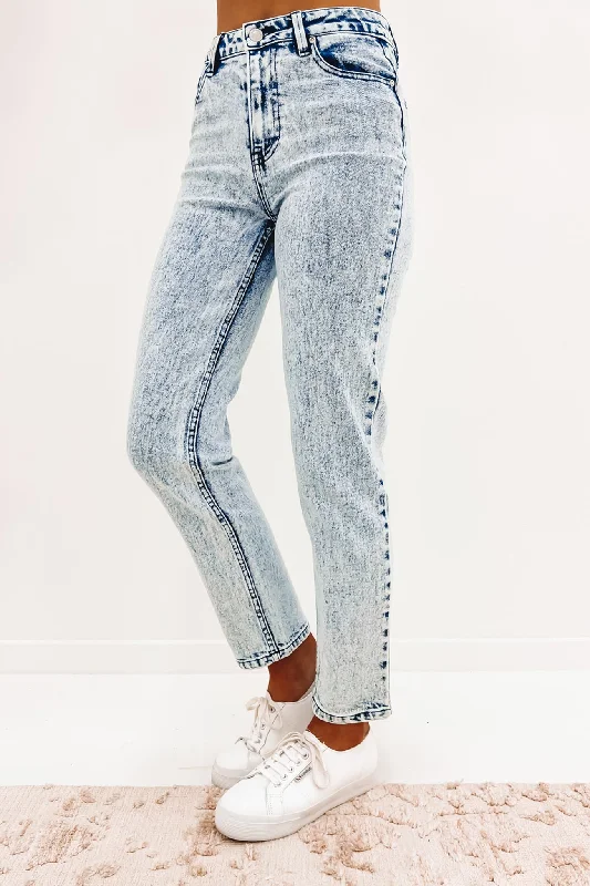 Donna Hi Slim Jean Frosty Blue Chic Faded Blue Jeans