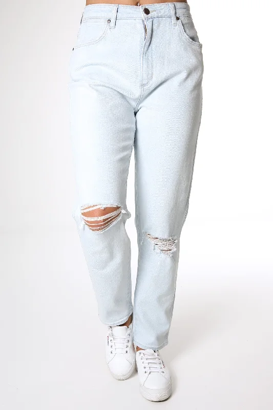 Drew Jean Astra Destruct Elegant High-Waisted Flared Jeans