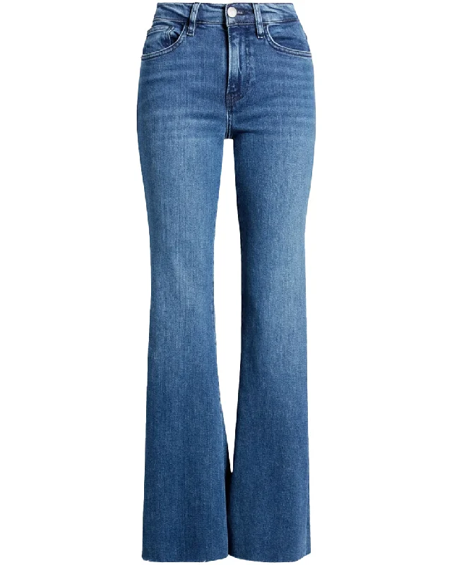 Le Easy Flare Raw After Jean in Temple Trendy Wide-Leg High-Waist Denim