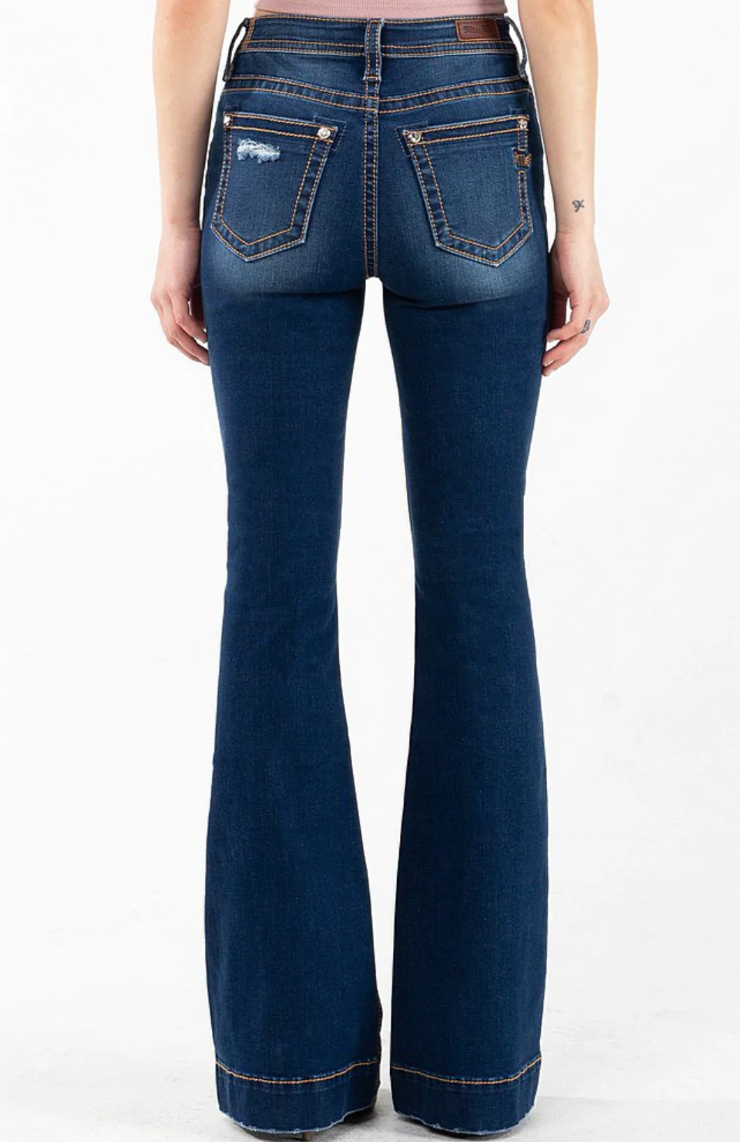Women's Miss Me Flare Jean #H3636F60 Trendy Wide-Leg High-Waist Denim