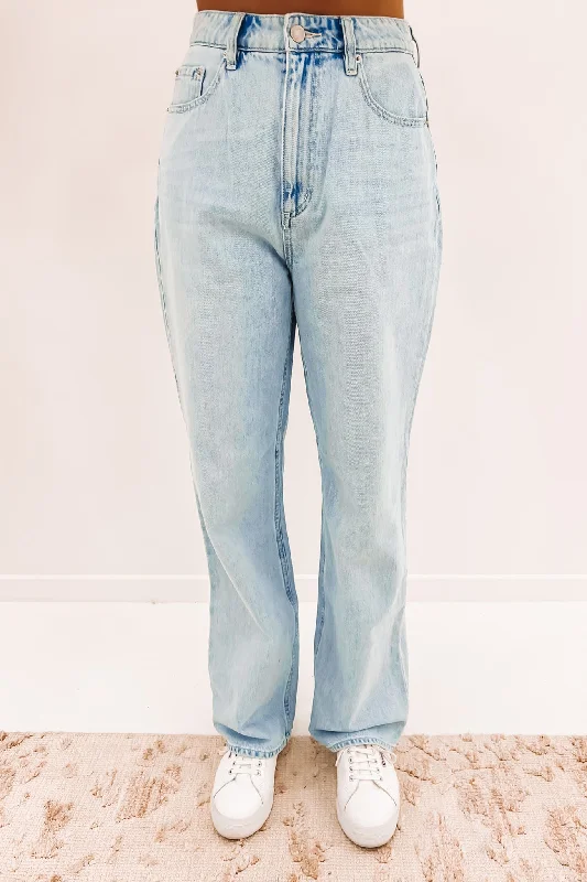 High Baggy Jean Oxy Stone Blue Fashionable White Denim Jeans