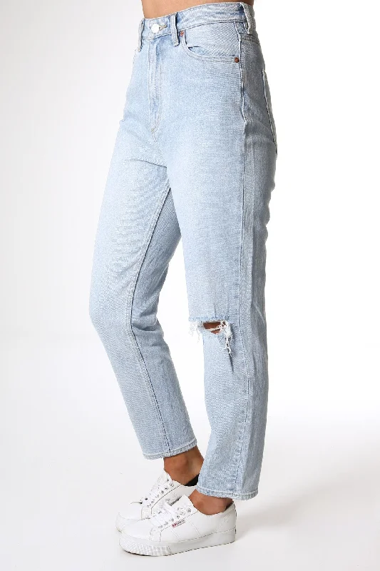 High Moms Slim Jean Retrospective Elegant Wide-Leg Jeans