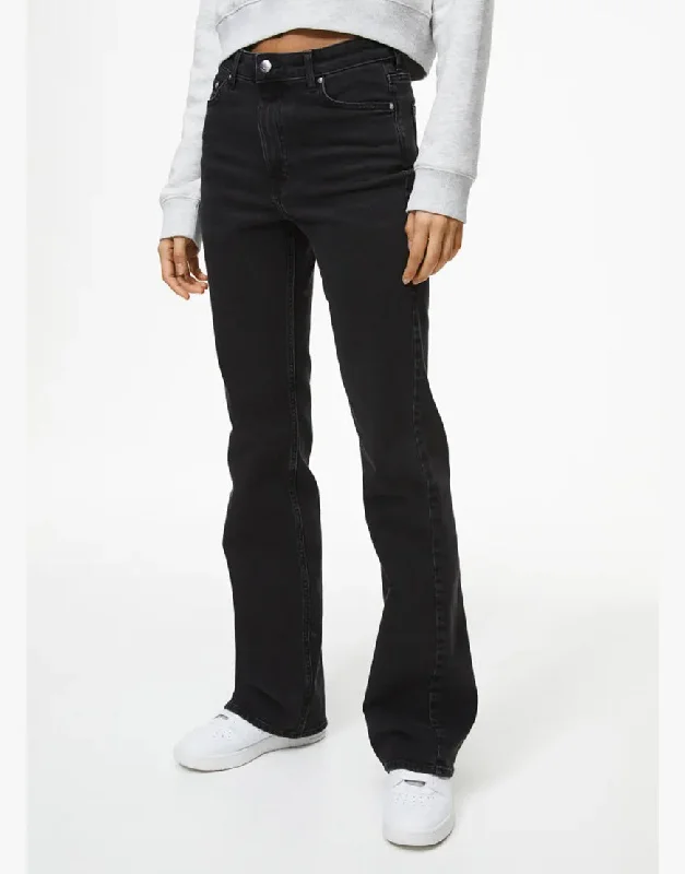 High Rise Bootcut Jeans In Black Classic Blue Denim Jeans