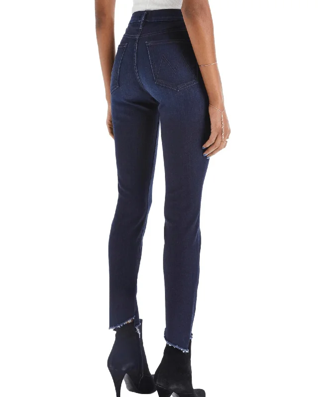 "Insider Crop Two Step Fray" Jean Stylish High-Waist Skinny Denim