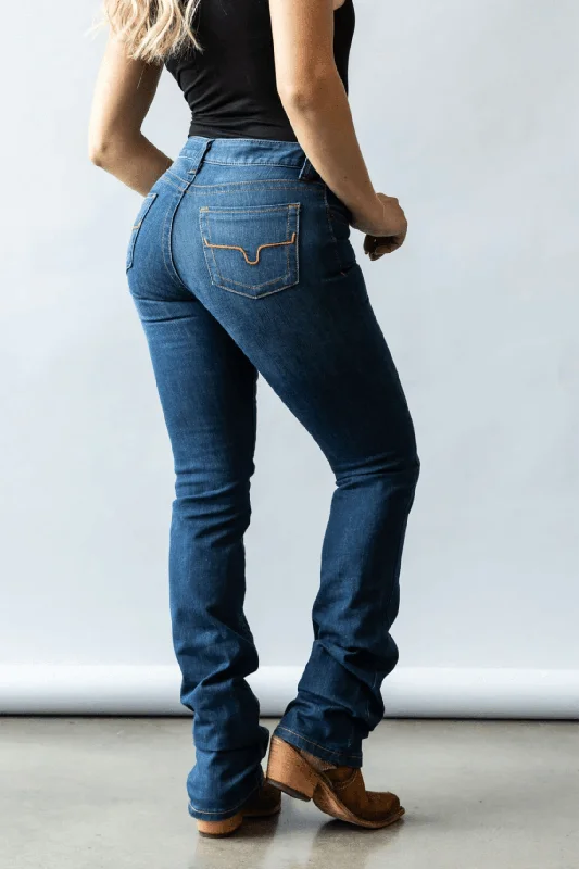 Kimes Ranch Women's Betty 17 Mid Rise Fitted Thigh Bootcut Jeans Chic Double Waistband Jeans Kimes Ranch Women's Betty 17 Mid Rise Fitted Thigh Bootcut Jeans Chic Double Waistband Jeans