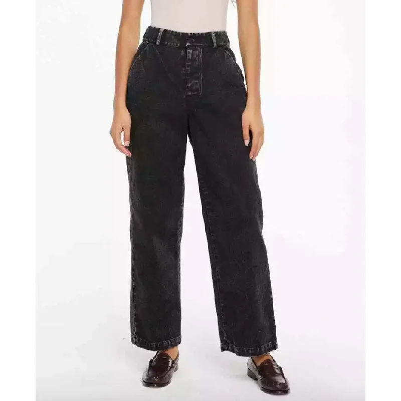 LACAUSA Womens Aiden Trouser Jeans 25 US 0 Black Mineral Wash Straight Leg Stylish Relaxed Fit Skinny Jeans LACAUSA Womens Aiden Trouser Jeans 25 US 0 Black Mineral Wash Straight Leg Stylish Relaxed Fit Skinny Jeans