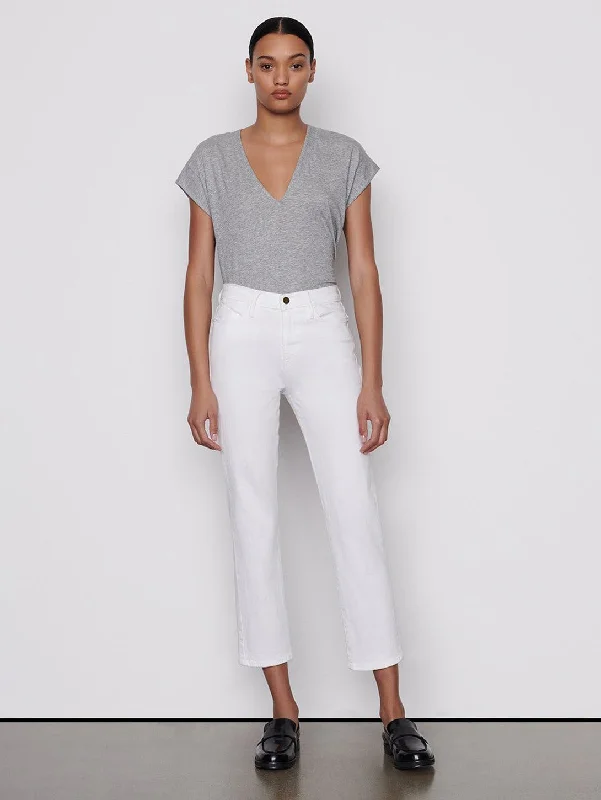 Le High Straight Jean - Blanc Chic Vintage-Inspired Denim Jeans