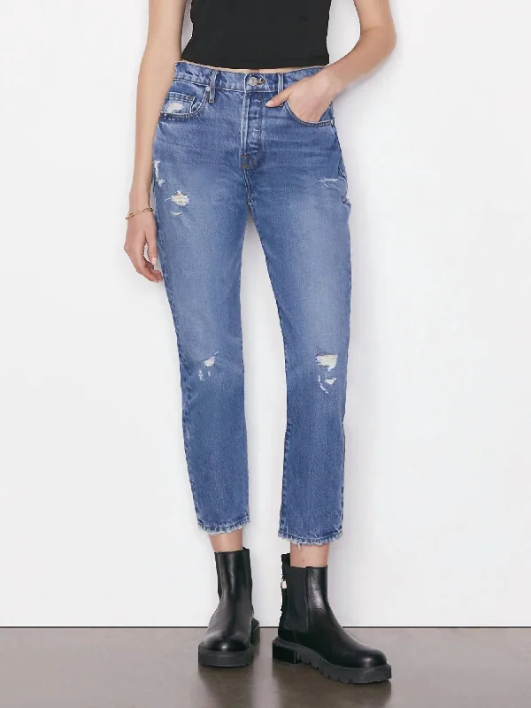 Le Original Jean In Patina Comfortable Mid-Rise Jeans
