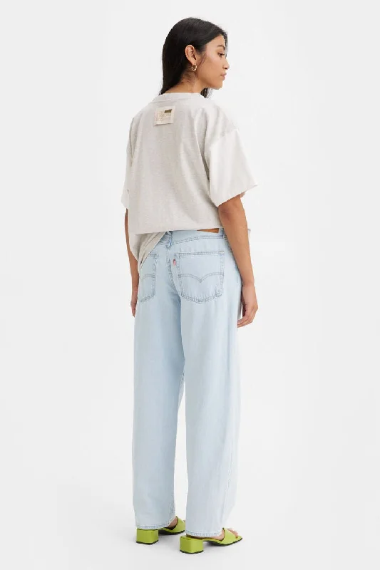LEVI'S BAGGY DAD JEAN - LIGHT SUGAR Comfortable Faded High-Rise Jeans