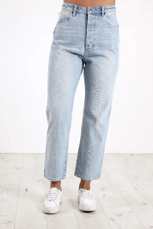 Lita Jean Snowy River Trendy Button-Up High-Waist Jeans