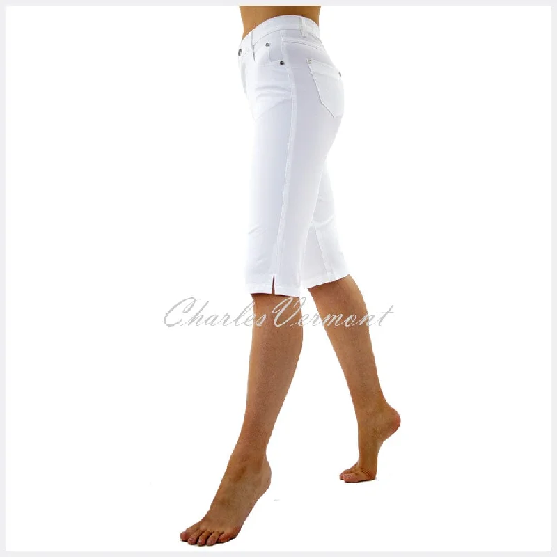 Marble Pedal Pusher Slim Leg Jean – Style 2409-102 (White) Comfortable Zip-Fly Denim Jeans Marble Pedal Pusher Slim Leg Jean – Style 2409-102 (White) Comfortable Zip-Fly Denim Jeans