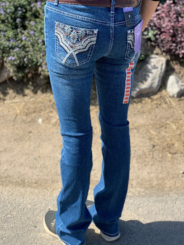 OBW22111013 Outback Dixie Bling Jean 36' Casual High-Waisted Bootcut Jeans