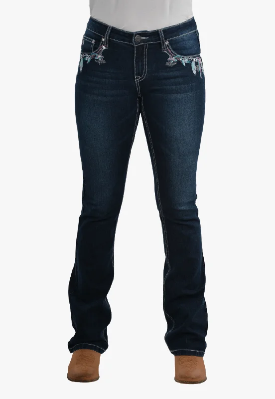 Pure Western Womens Madison Jean - 32 Leg Trendy Acid Wash Skinny Jeans