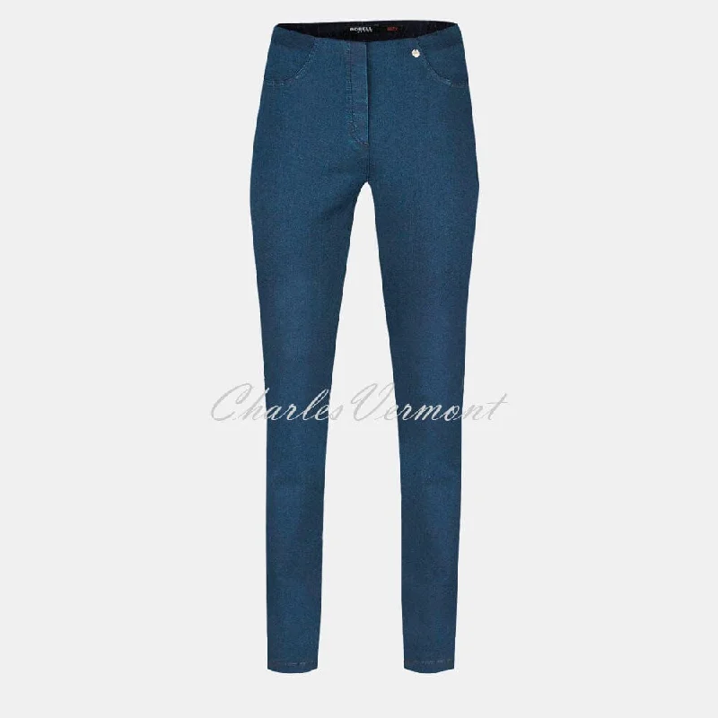 Robell Bella Jean 52560-5448-64 (Blue Denim) – SHORTER LENGTH 29" Trendy Flared Leg Jeans Robell Bella Jean 52560-5448-64 (Blue Denim) – SHORTER LENGTH 29" Trendy Flared Leg Jeans