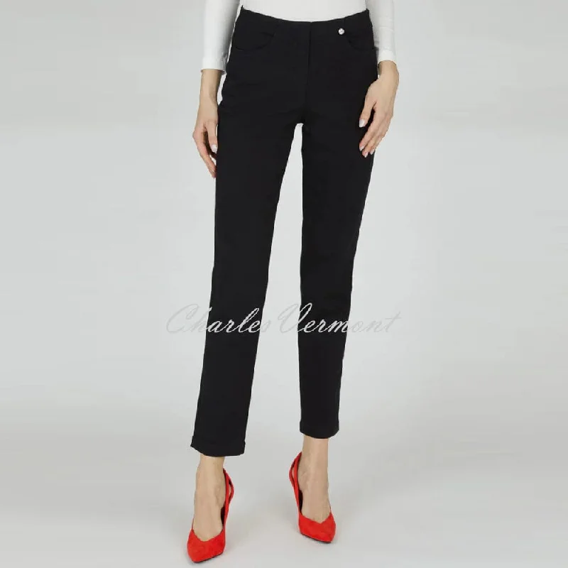 Robell Bella Jean 52560-5448-90 (Black Denim) – SHORTER LENGTH 29" Elegant Tapered Leg Denim Robell Bella Jean 52560-5448-90 (Black Denim) – SHORTER LENGTH 29" Elegant Tapered Leg Denim