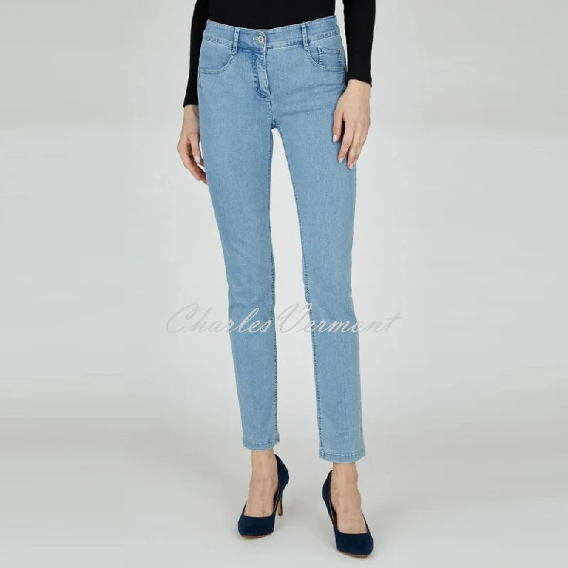 Robell Elena Full Length Jean 51455-5448-62 (Light Denim Blue) Fashionable Raw Hem Bootcut Jeans Robell Elena Full Length Jean 51455-5448-62 (Light Denim Blue) Fashionable Raw Hem Bootcut Jeans