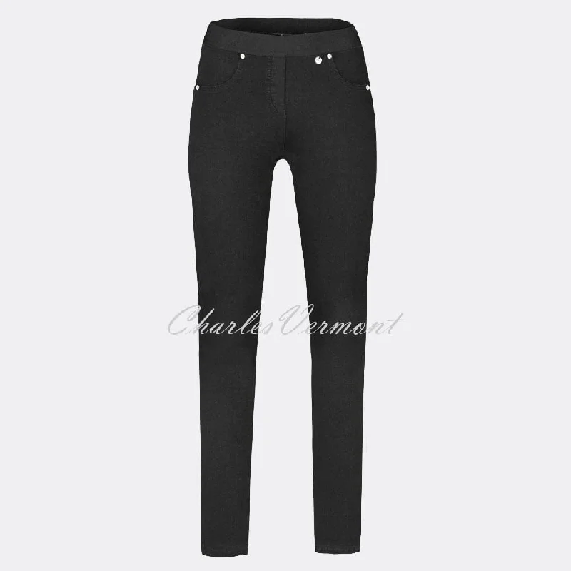 Robell Rose ‘Smart Shape’ Full Length Jean 52461-54808-90 (Black) Elegant Wide-Leg Jeans Robell Rose ‘Smart Shape’ Full Length Jean 52461-54808-90 (Black) Elegant Wide-Leg Jeans