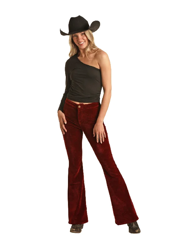 Rock & Roll Denim High Rise Stretch Velvet Corduroy Flare Jean Elegant Skinny Leg Jeans Rock & Roll Denim High Rise Stretch Velvet Corduroy Flare Jean Elegant Skinny Leg Jeans