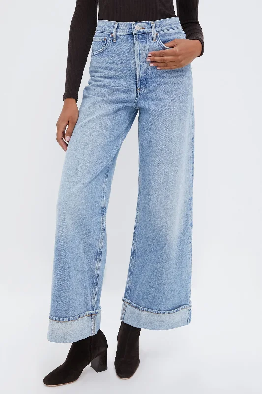 Showdown Dame Jean Comfortable Folded Hem Jeans