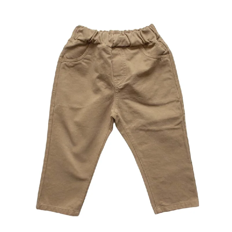 The Twill Jean - Camel Trendy Wide-Leg High-Waist Denim