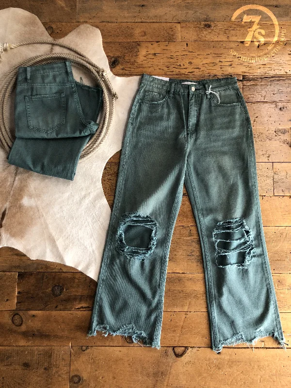 The Vail High Rise 90's Vintage Crop Jean Casual Distressed Skinny Jeans
