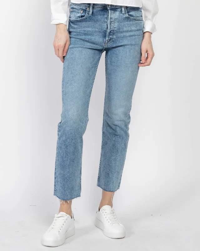 Tomcat Ankle Fray Jeans Stylish High-Waist Skinny Denim