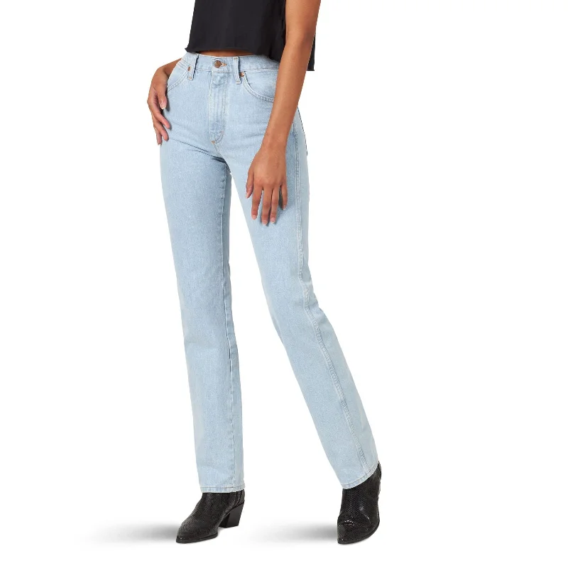 Wrangler Cowboy Cut Bleach Slim Fit Jean CLEARANCE-DAMAGED (FINAL SALE) Fashionable Raw Hem Bootcut Jeans Wrangler Cowboy Cut Bleach Slim Fit Jean CLEARANCE-DAMAGED (FINAL SALE) Fashionable Raw Hem Bootcut Jeans