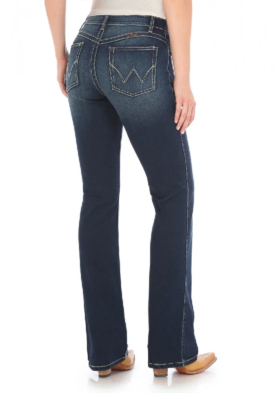 Wrangler Wmns Ultimate Riding Jean Q Jean Trendy Wide-Legged High-Waist Jeans