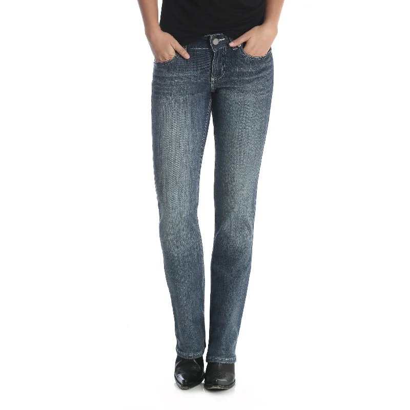 Wrangler Women's Mid-Rise Jean Comfortable Boyfriend Jeans