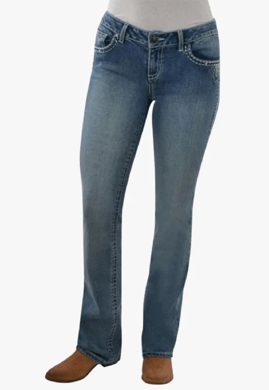 Wrangler Womens Rock 47 Jerry Jean - 34 Leg Comfortable Faded High-Rise Jeans
