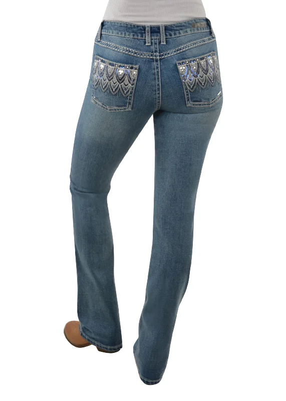 X1W2247588 Wrangler Women's Rock 47 Jerry Jean 34' Casual Light Wash Jeans