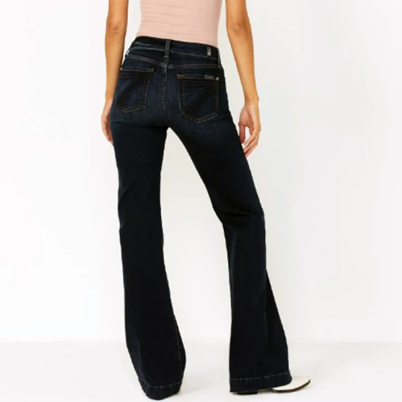 7 For All Mankind Women's XRT Moreno Dojo Jean Chic Rip-Detail High-Waist Jeans