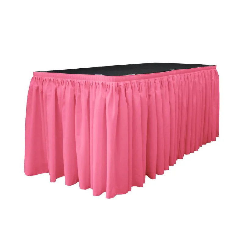 14 Ft. x 29 in. Hot Pink Accordion Pleat Polyester Table Skirt silk skirt smooth