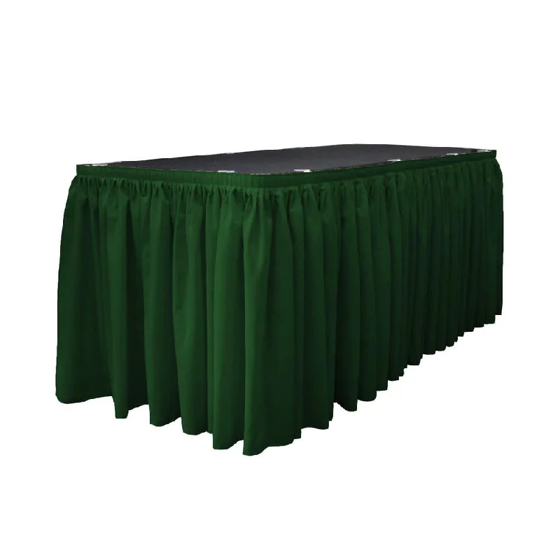 14 Ft. x 29 in. Hunter Green Accordion Pleat Polyester Table Skirt corduroy skirt cozy