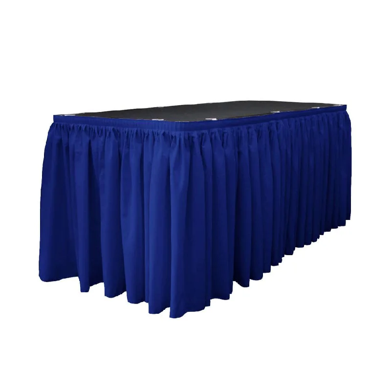 14 Ft. x 29 in. Royal Blue Accordion Pleat Polyester Table Skirt chiffon skirt flowing