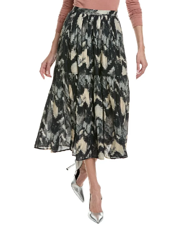 Ba&Sh Tiered Midi Skirt vintage skirt charm