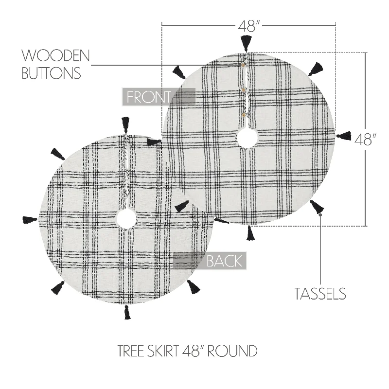 Black Plaid Tree Skirt 48 lace skirt elegant