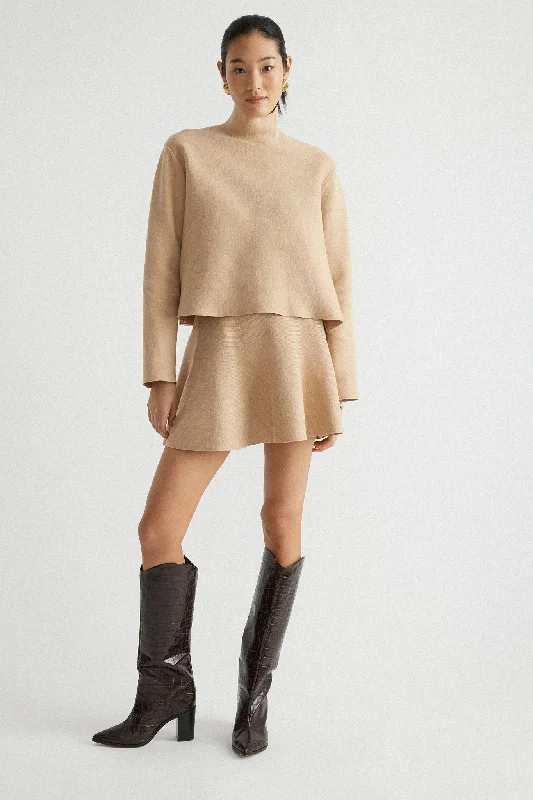 Camel Knit Cate Skirt lace skirt delicate