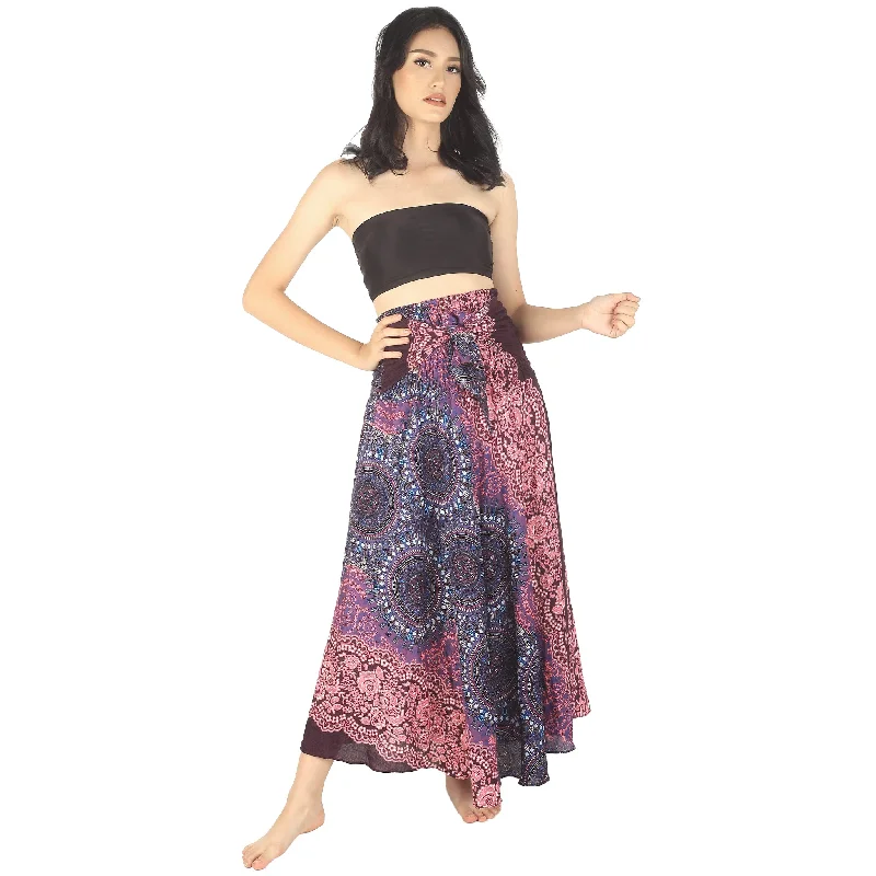 Clock Nut Women's Bohemian Skirt in Purple SK0033 020067 04 silk skirt elegant