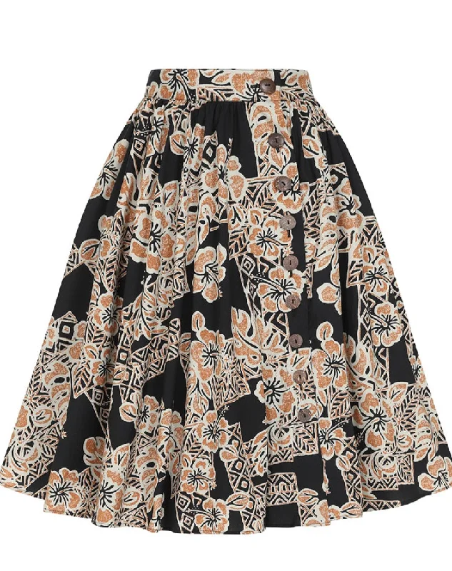 Dominique Tiki Swing Skirt chiffon skirt airy