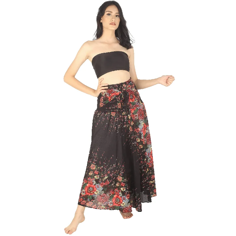 Floral Royal Women's Bohemian Skirt in Black SK0033 020010 01 lace skirt elegant