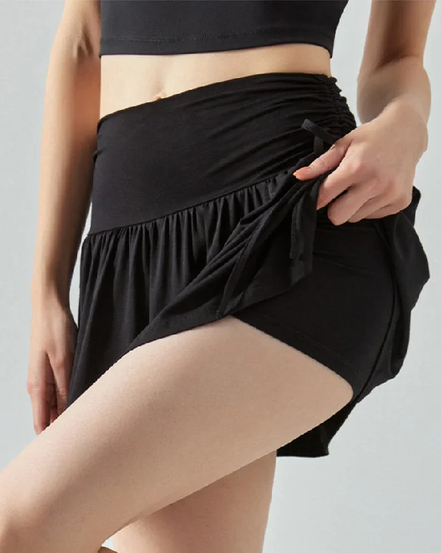 French Sun Tennis Skirt in Black lightweight skirt design