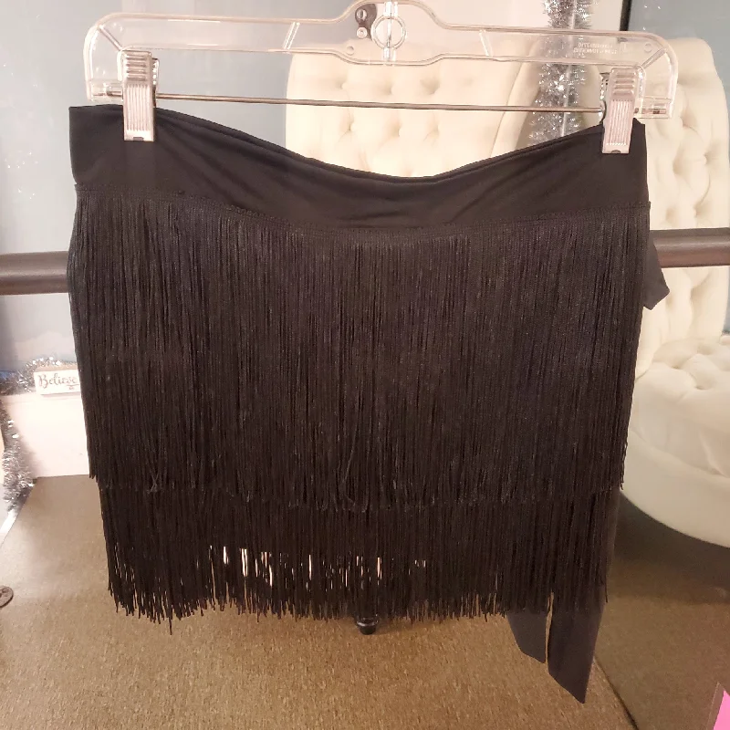 Fringe Wrap Skirt leather skirt sleek