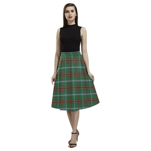 Gayre Tartan Aoede Crepe Skirt silk skirt sleek