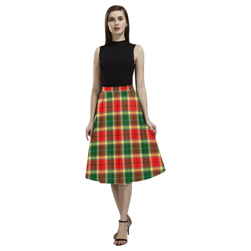 Gibbs Tartan Aoede Crepe Skirt tiered skirt playful