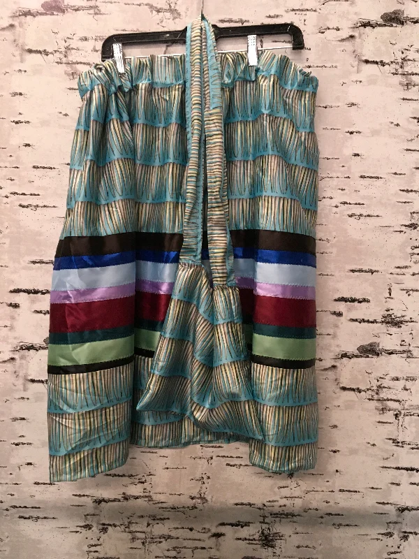 Handmade Satin Turquoise Dentallium w/ Bag Ribbon Skirt velvet skirt luxury